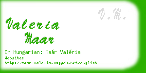 valeria maar business card
