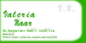 valeria maar business card